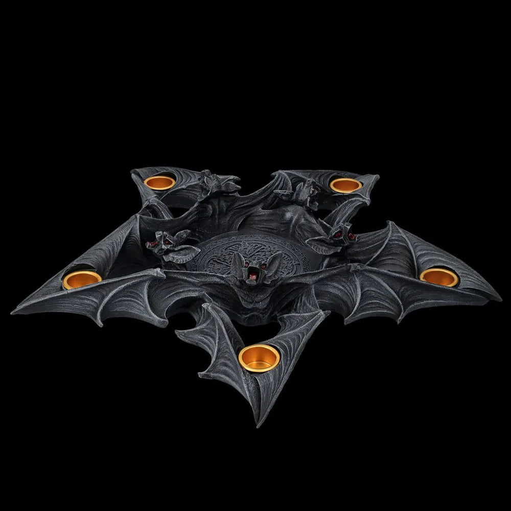 Gothic Bat Candle Holder, Resin Decor product photo 3
