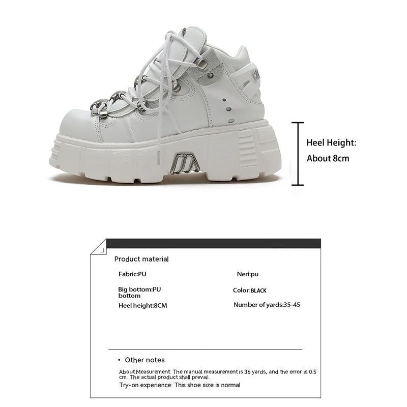 Platform Lace-Up Rock Sneakers