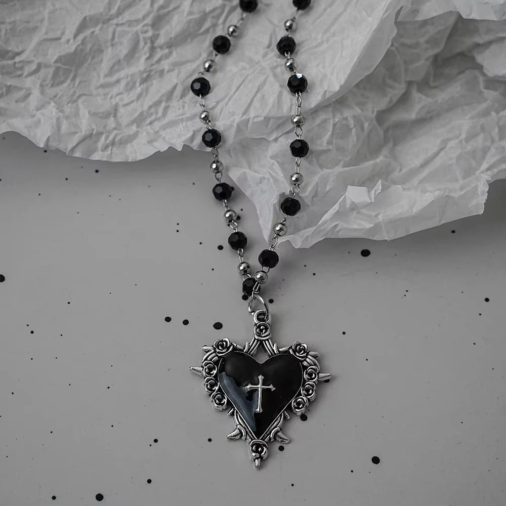 Vampire Ankh Rosary Necklace, Occult product photo 5