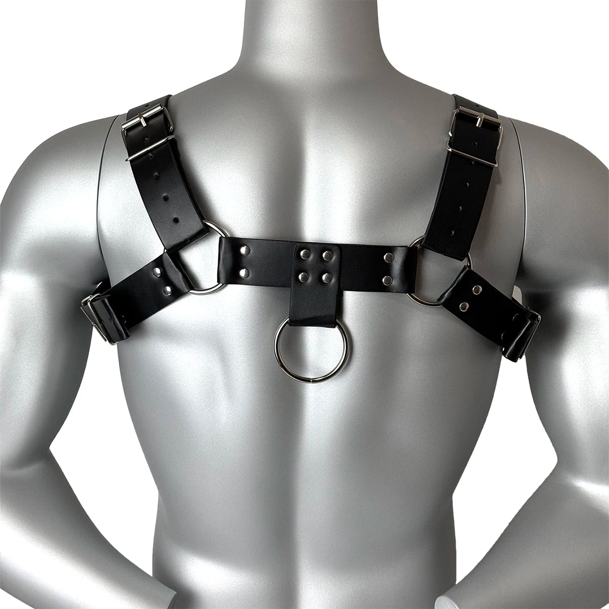 Men's Leather Chest Harness, Adjustable product photo 2