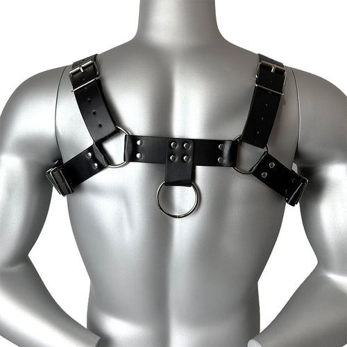 Men's Leather Chest Harness, Adjustable product photo 2