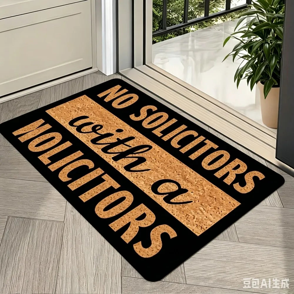 "Come Back With A Warrant" Doormat, Funny product photo 4