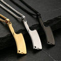 Cleaver Knife Pendant Necklace, Hip Hop
