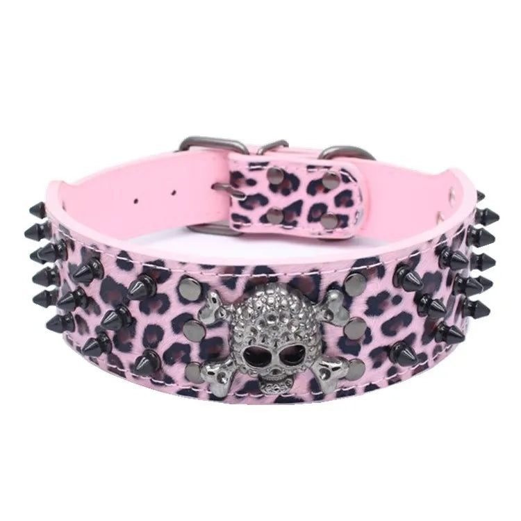 Skull Rivet Dog Collar
