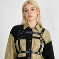 Faux Leather Chest Harness, Gothic Punk
