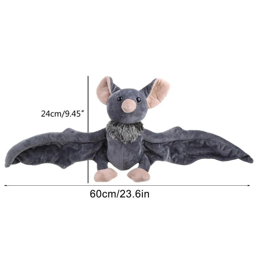 Creepy cute goth bat plush stuffed toy view 1