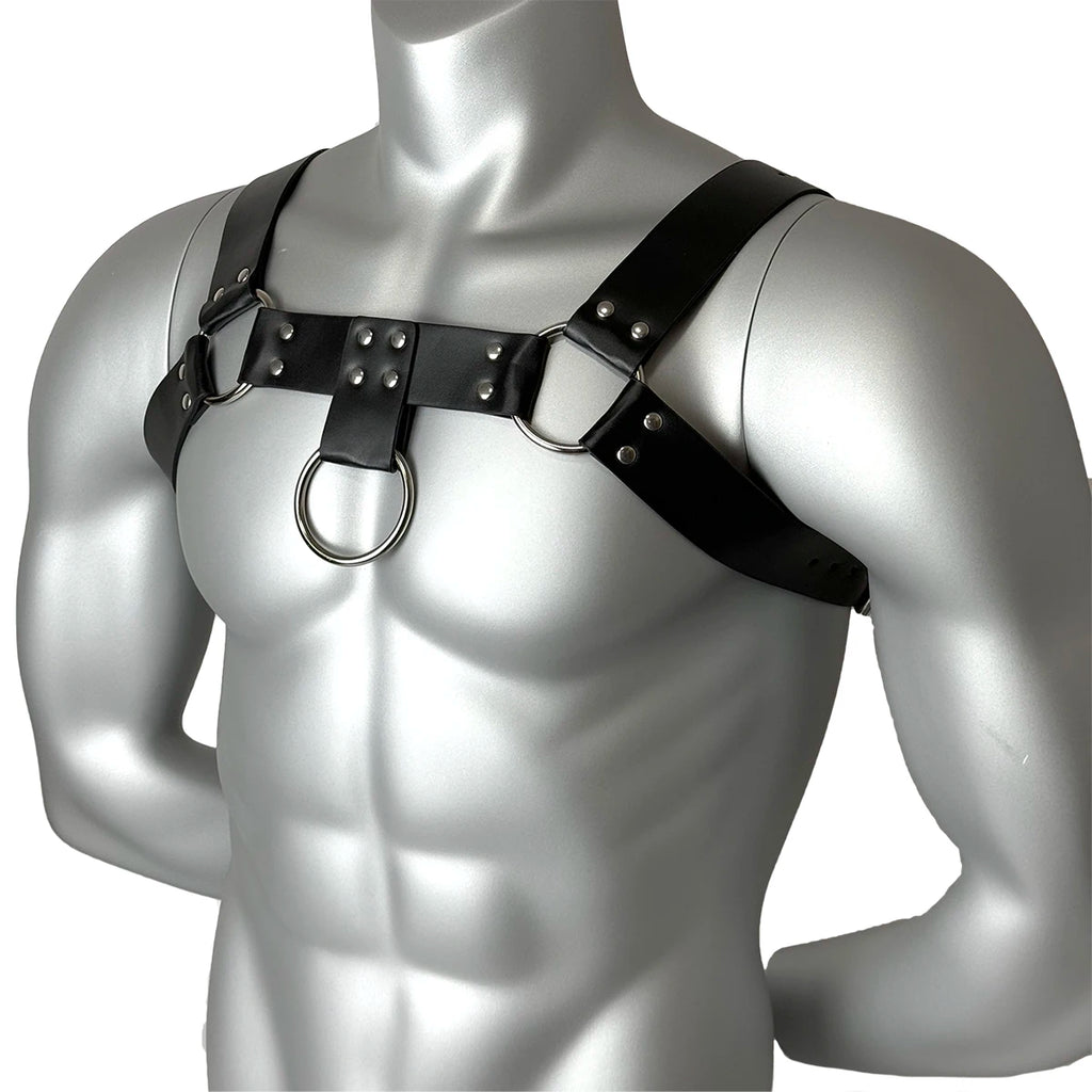 Men's Leather Chest Harness, Adjustable product photo 3