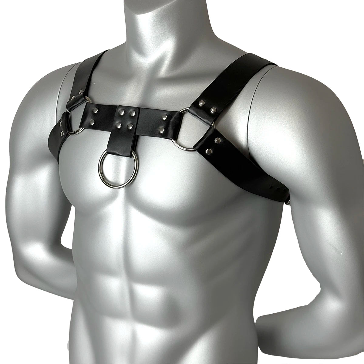 Men's Leather Chest Harness, Adjustable product photo 3