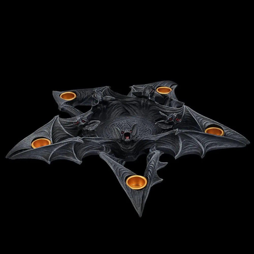 Gothic Bat Candle Holder, Resin Decor product photo 4