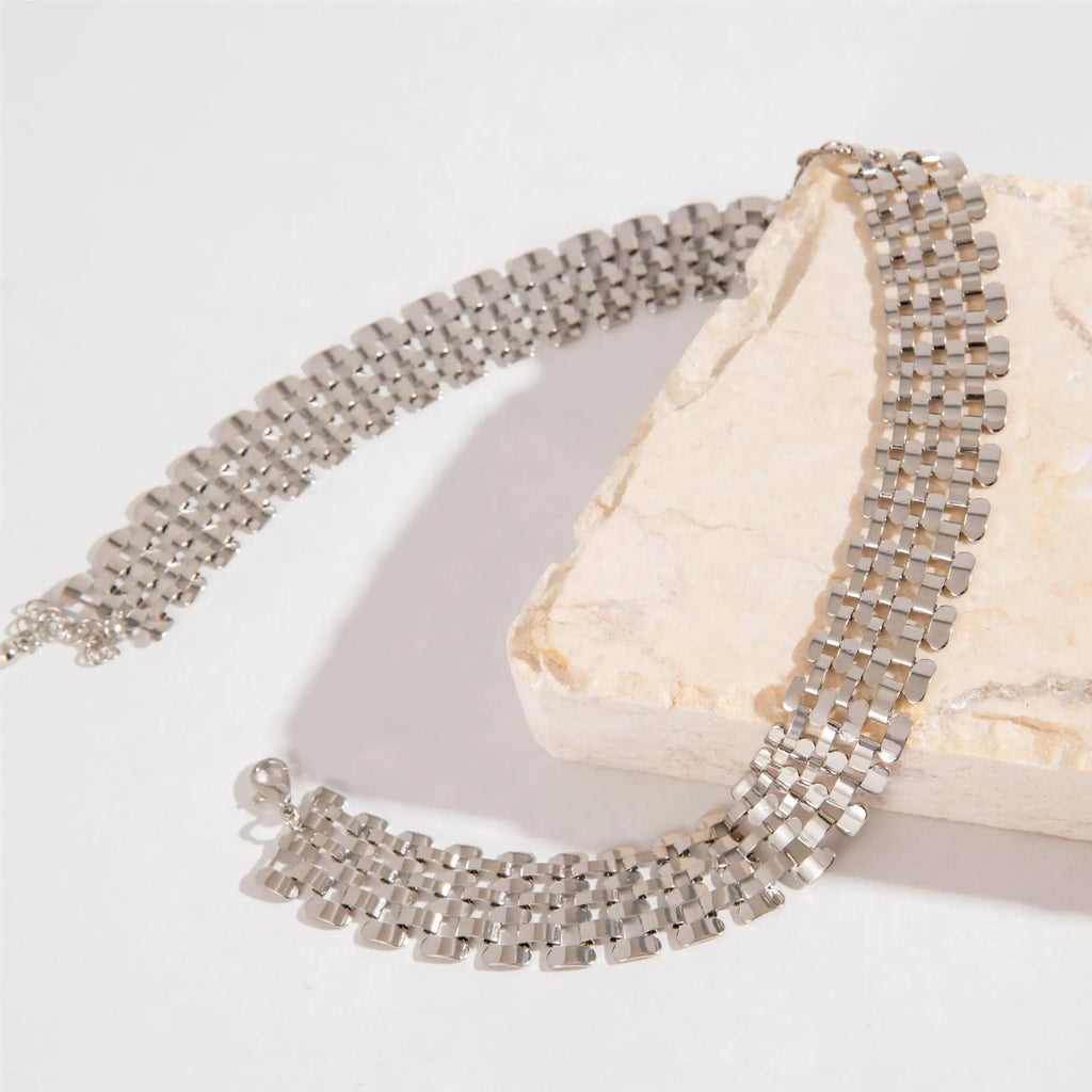 Punk Heavy Metal Chain Choker, Bold Necklace