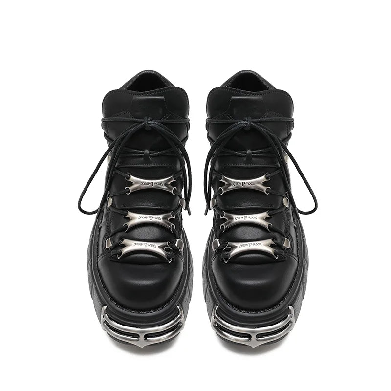 Platform Lace-Up Rock Sneakers