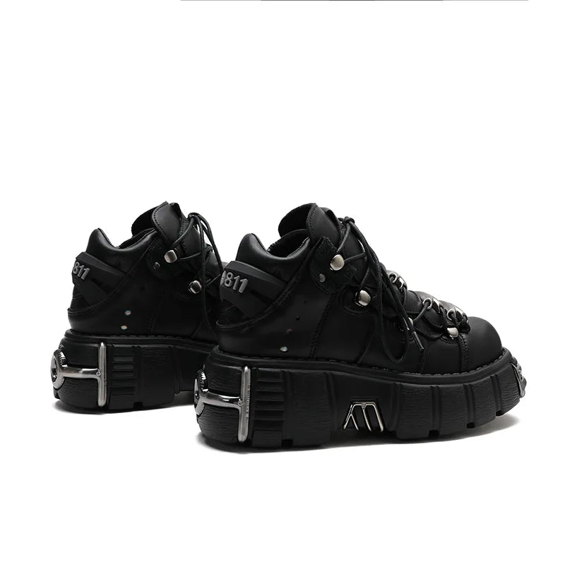 Platform Lace-Up Rock Sneakers