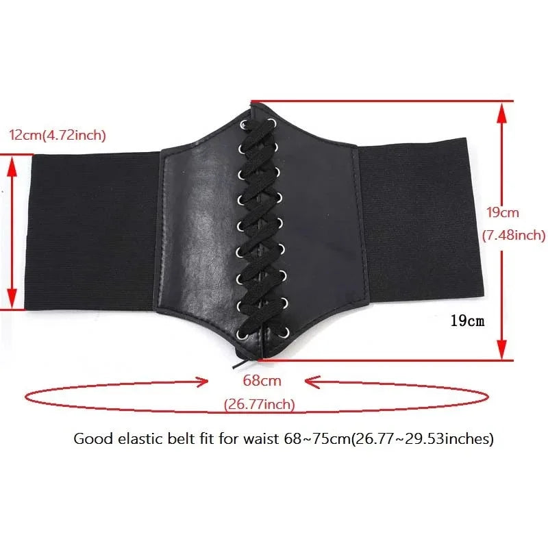 PU Leather Corset Belt, Gothic Cincher product photo 2