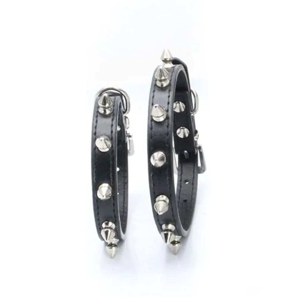 Spiked Studded Leather Dog Collar