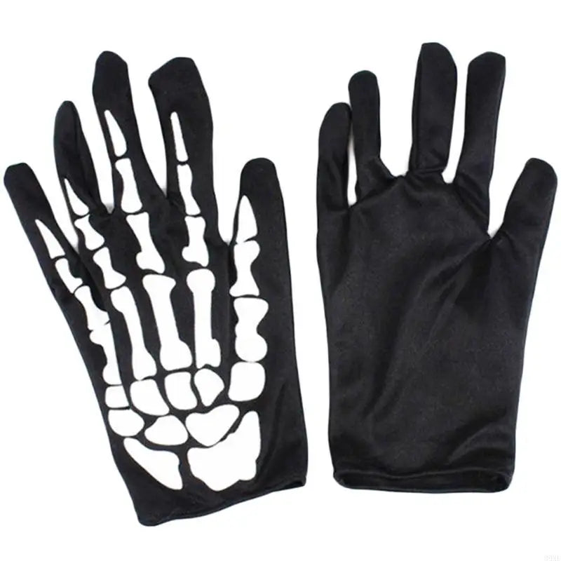 Gothic Skeleton Bone Print Gloves