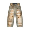 Gothsdoingthings Men’s Vintage Wash Barrel Leg Jeans