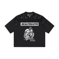 Heath Goth Unisex Lace Paneling V-Neck T-Shirt
