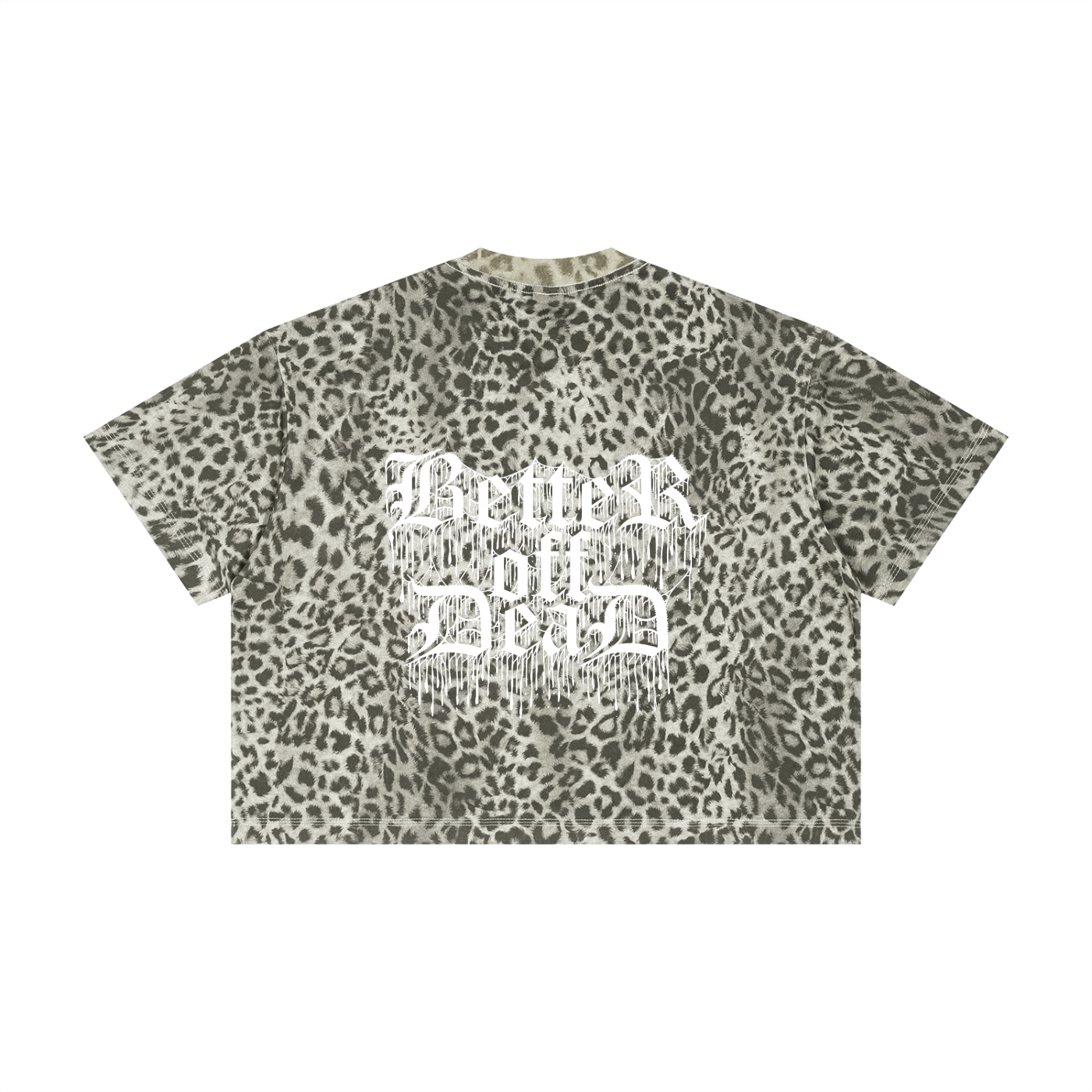 Health Goth Unisex Leopard Print Boxy T-Shirt