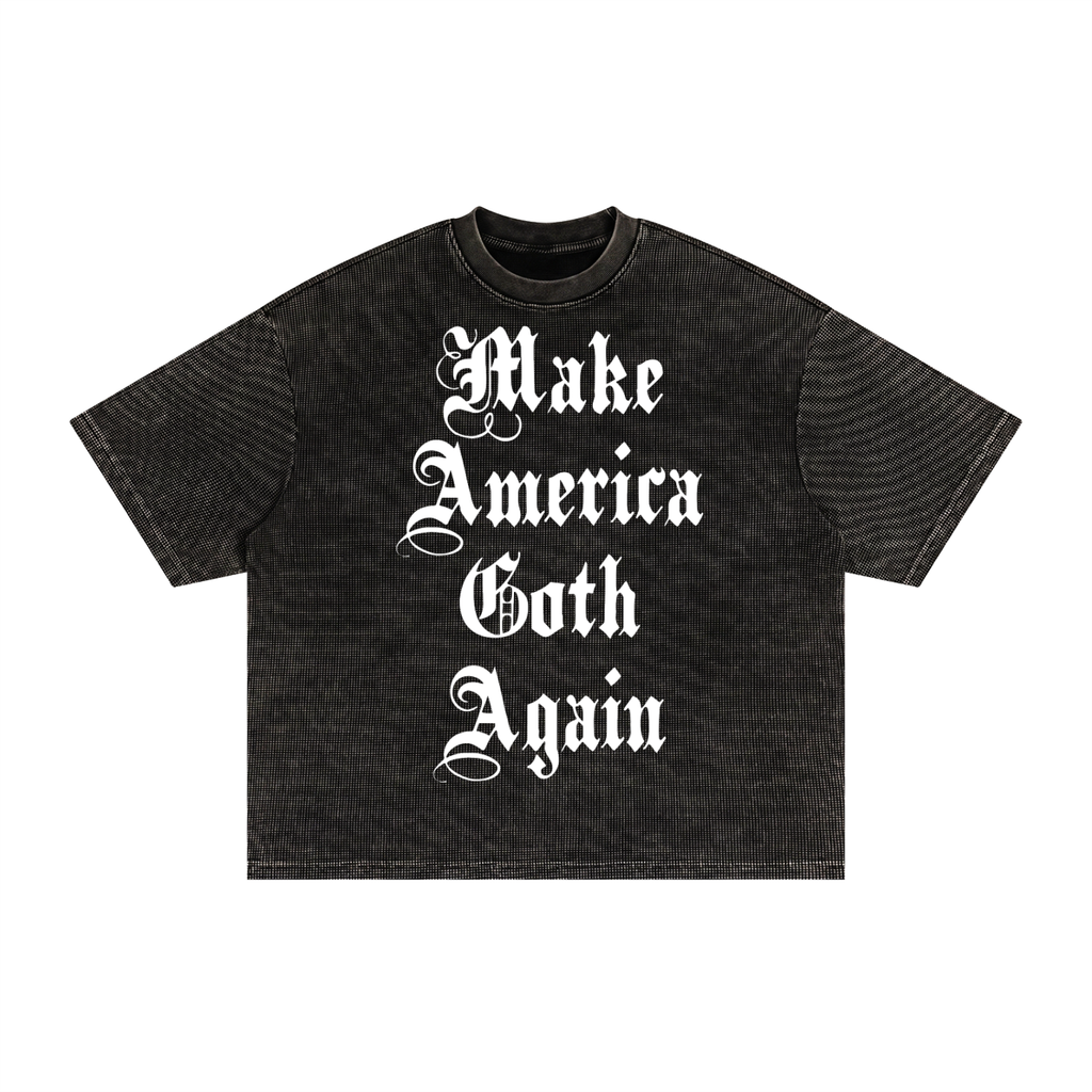 Make America Goth Textured Waffle Washed Boxy T-Shirt