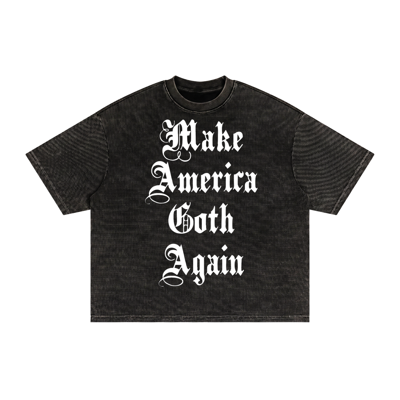 Make America Goth Textured Waffle Washed Boxy T-Shirt