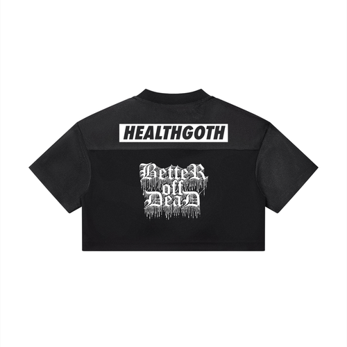 Heath GOTH Women’s Cropped Paneled V-Neck Jersey