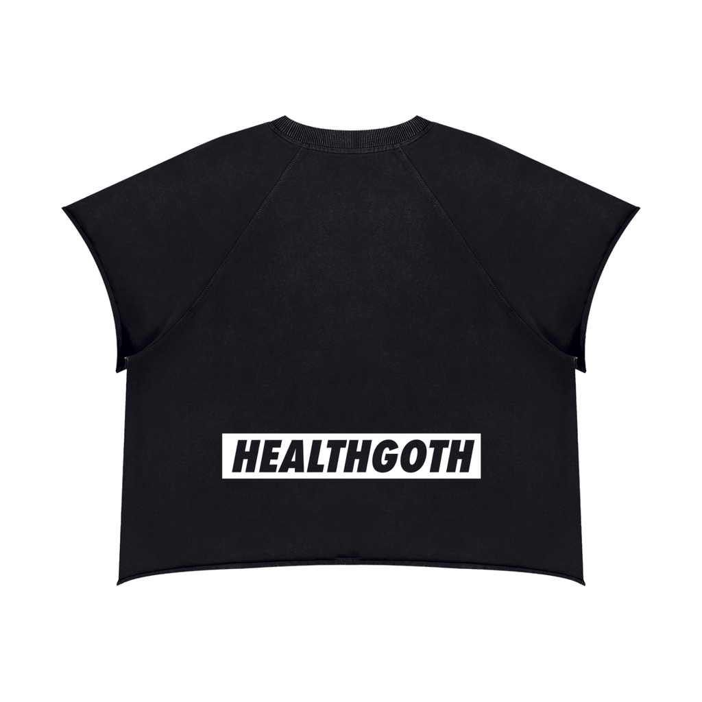 Health goth Unisex Vintage Wash Raw Edge Boxy T-Shirt