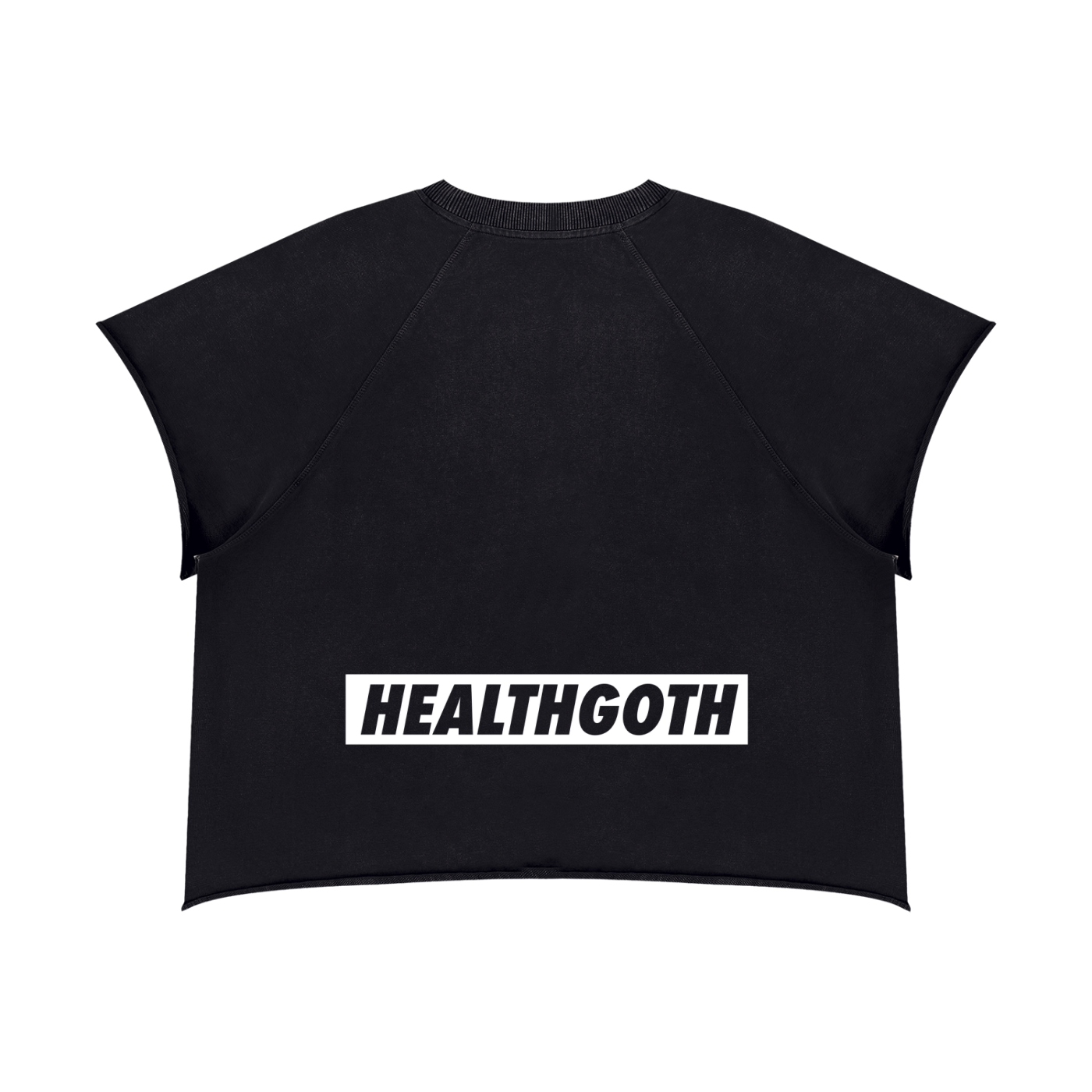 Health goth Unisex Vintage Wash Raw Edge Boxy T-Shirt