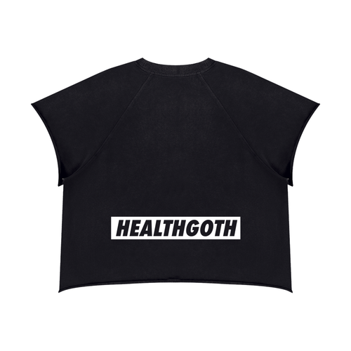 Health goth Unisex Vintage Wash Raw Edge Boxy T-Shirt