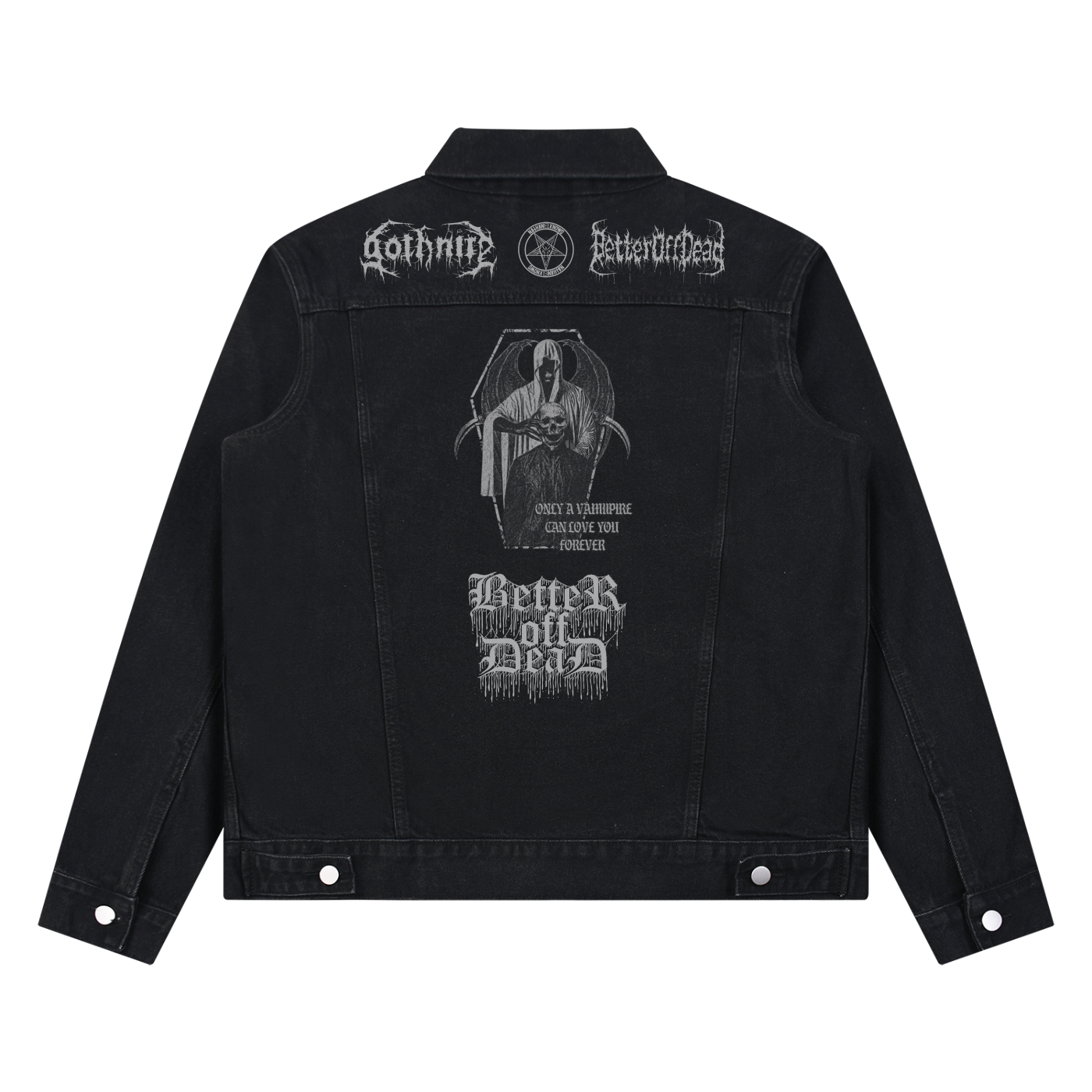 Goths Unisex Vintage Wash Denim Jacket