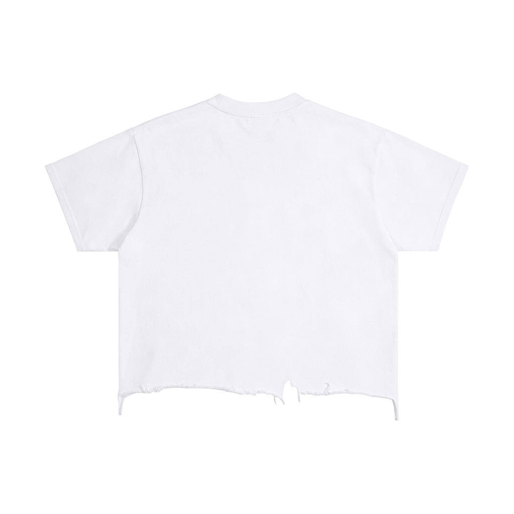 Goth Nite Vintage Wash Boxy Distressed Hem T-Shirt