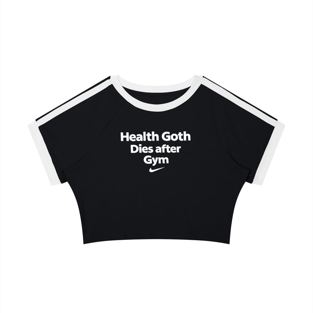 Health Goth Women’s Raglan Crop T-Shirt
