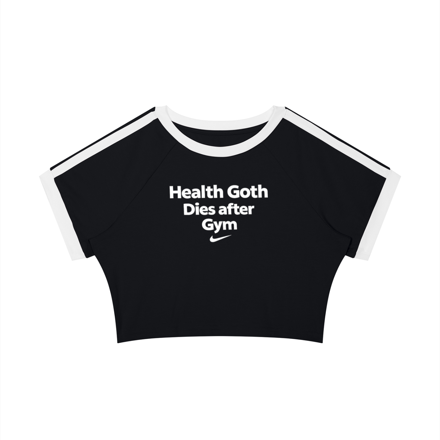 Health Goth Women’s Raglan Crop T-Shirt