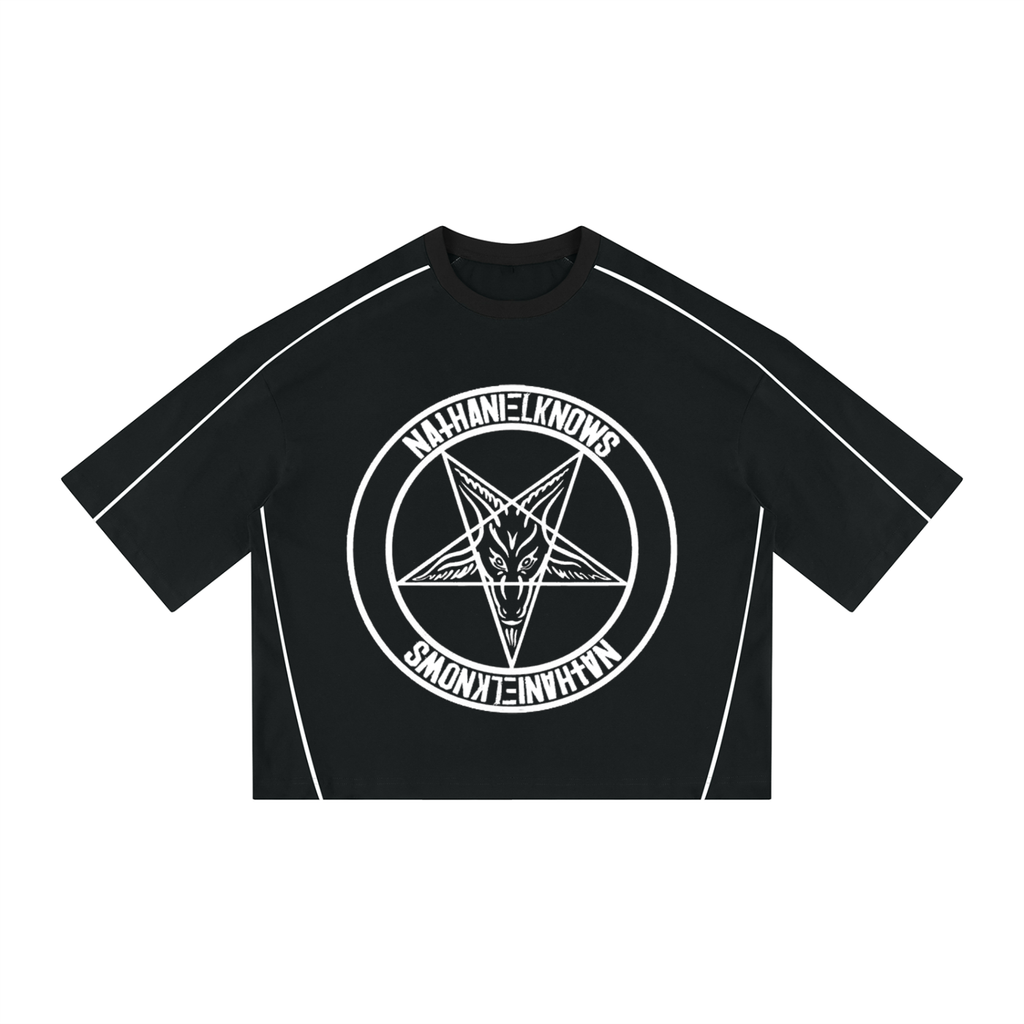 Nathaniel Knows Heavyweight Boxy Piping T-Shirt