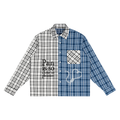 Pain Unisex Oversized Plaid Color Block Shirt