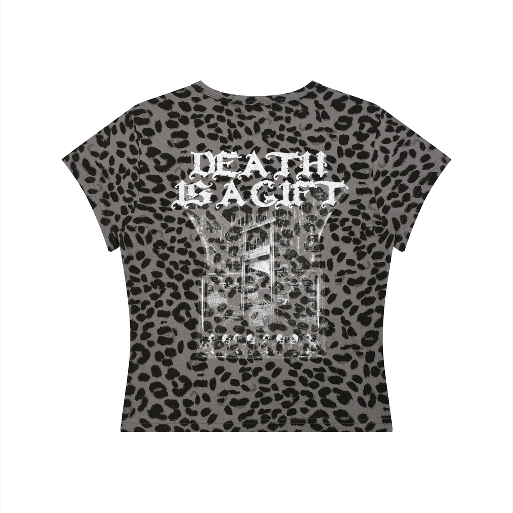 Pretty Women’s Leopard Print Crop T-Shirt