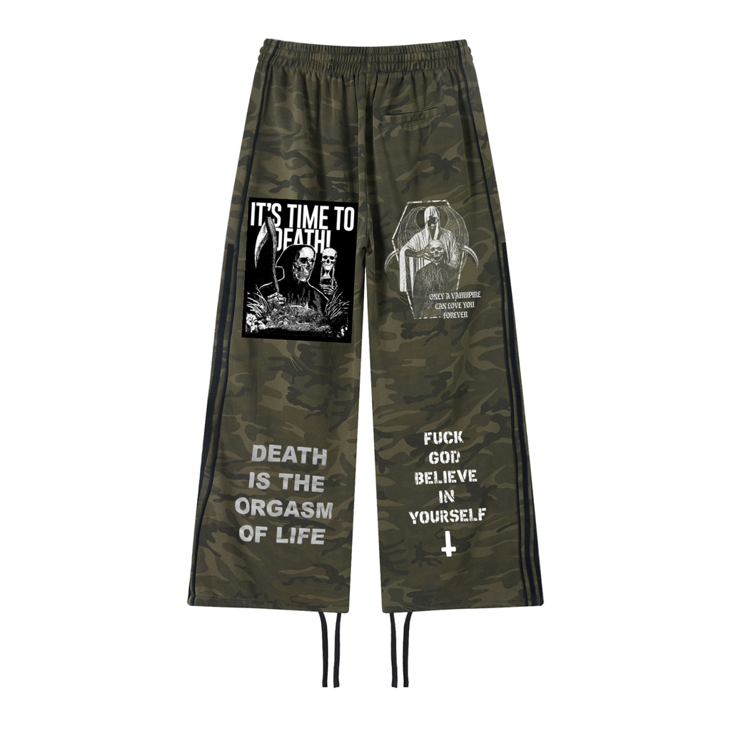 Gothsdoingthings Camo Wide Leg Sweatpants