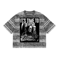 Time Washed Striped Boxy T-Shirt