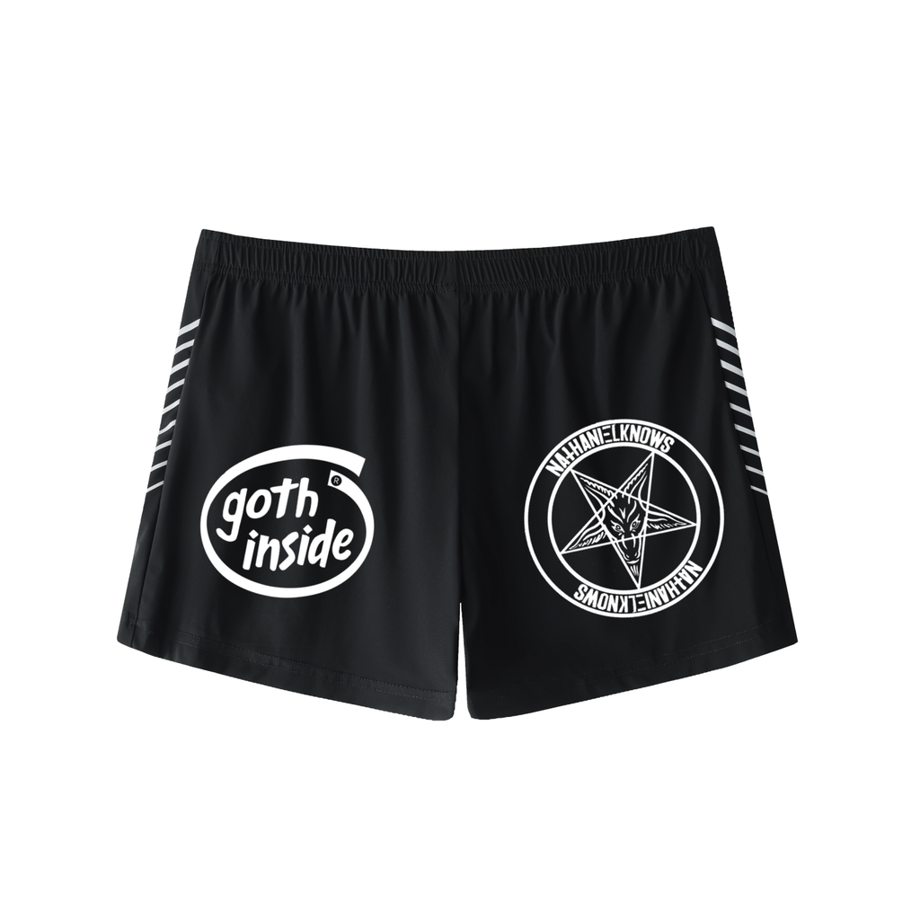 HEALTH GOTH Men's Side-Stripe Performance Shorts