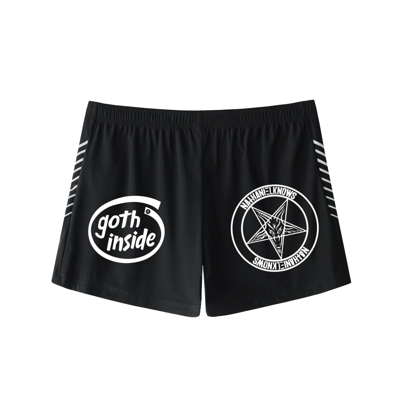 HEALTH GOTH Men's Side-Stripe Performance Shorts