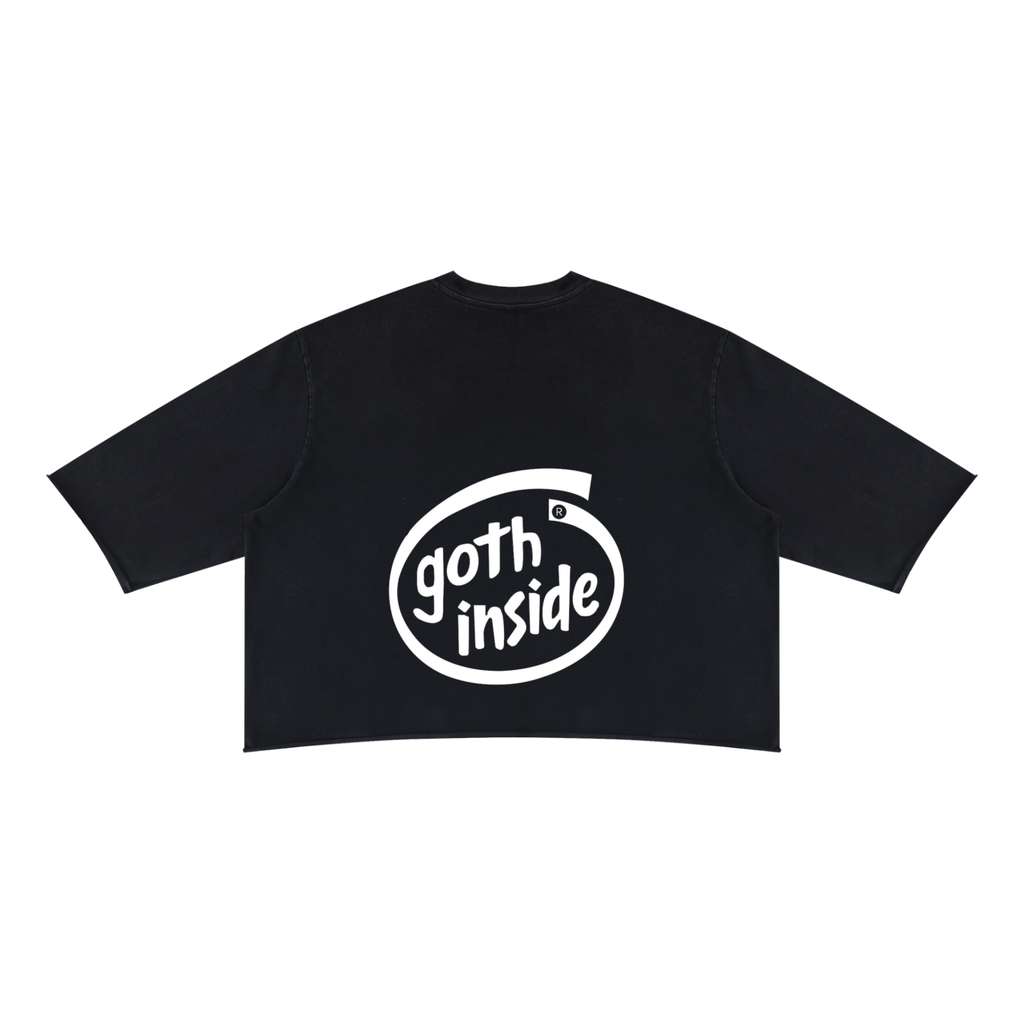Gothsdoingthings Unisex Mineral Wash Raw Hem Boxy T-Shirt
