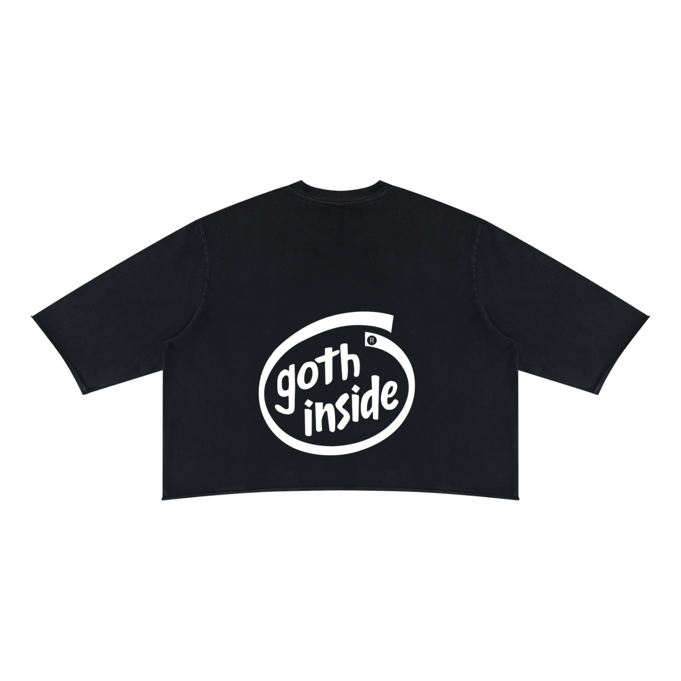 Gothsdoingthings Unisex Mineral Wash Raw Hem Boxy T-Shirt