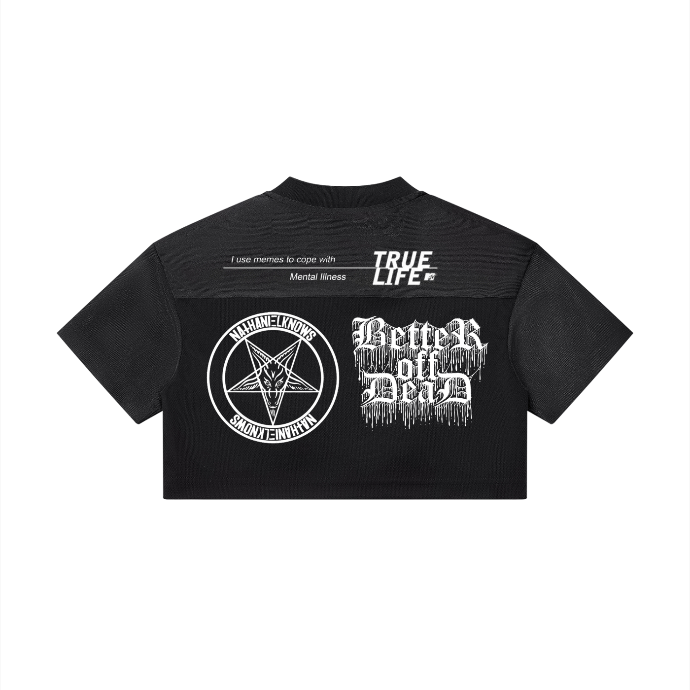 Dead Cropped Paneled V-Neck Jersey