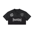 Dead Cropped Paneled V-Neck Jersey