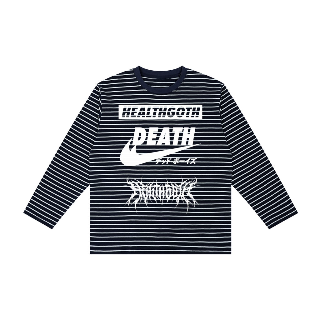 Health Goth Kid's Striped Long Sleeve T-Shirt