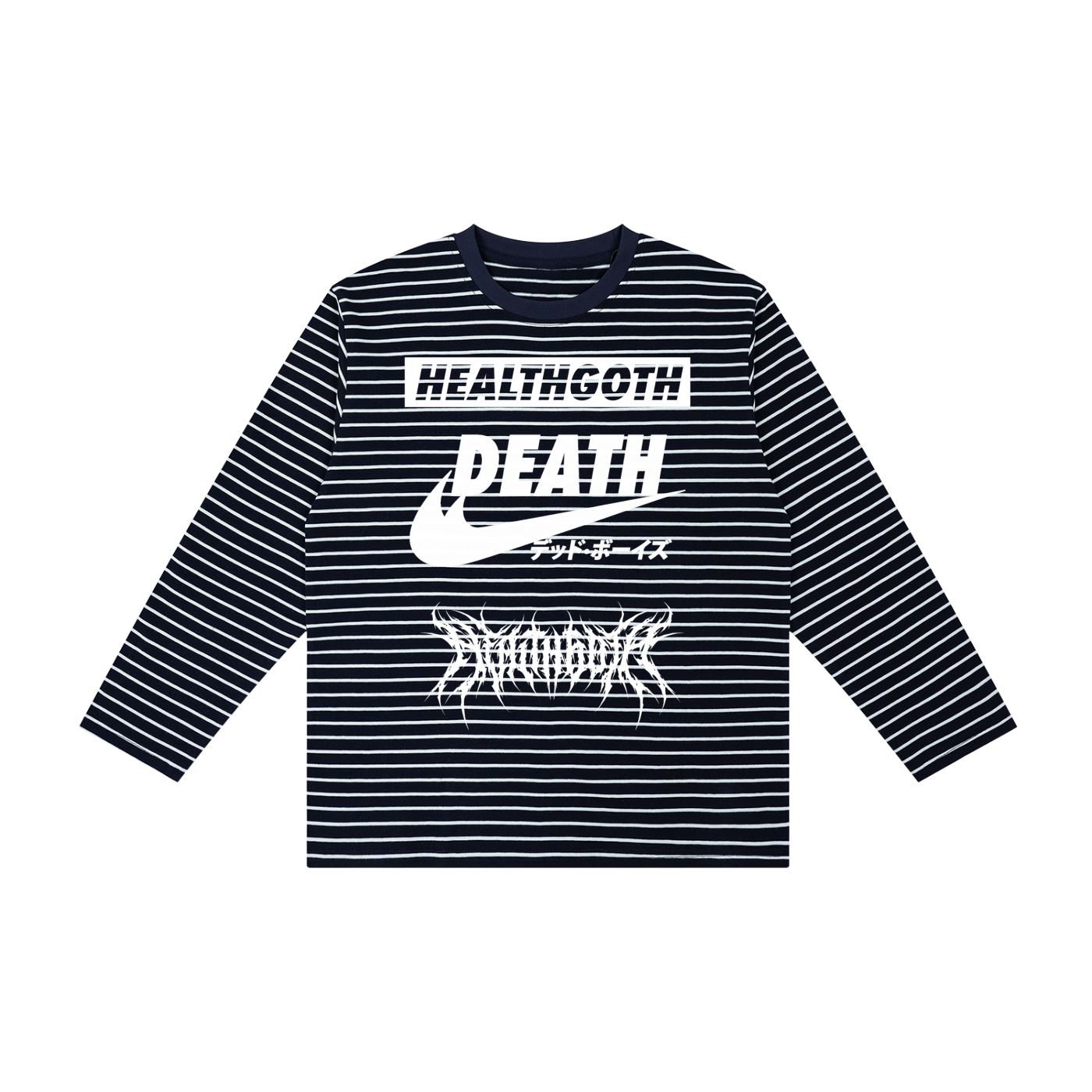 Health Goth Kid's Striped Long Sleeve T-Shirt