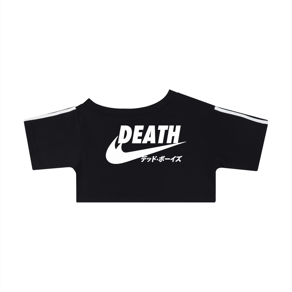 Heath goth Women's Off-the-Shoulder Crop T-Shirt