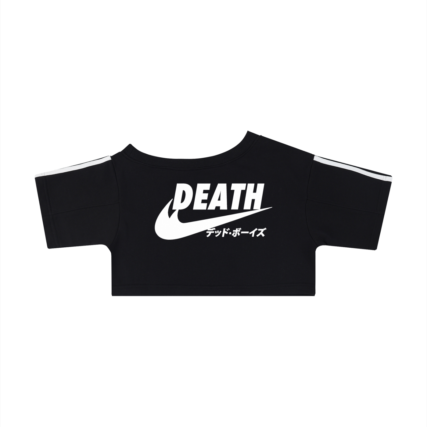 Heath goth Women's Off-the-Shoulder Crop T-Shirt