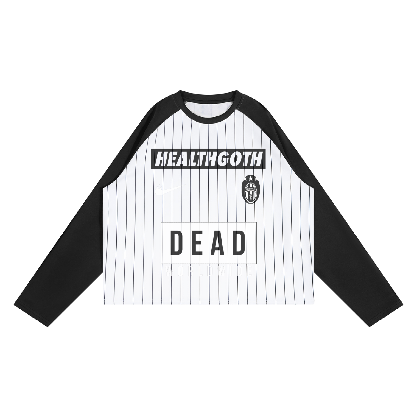 Heath Goth Unisex Striped Raglan Long Sleeve T-Shirt