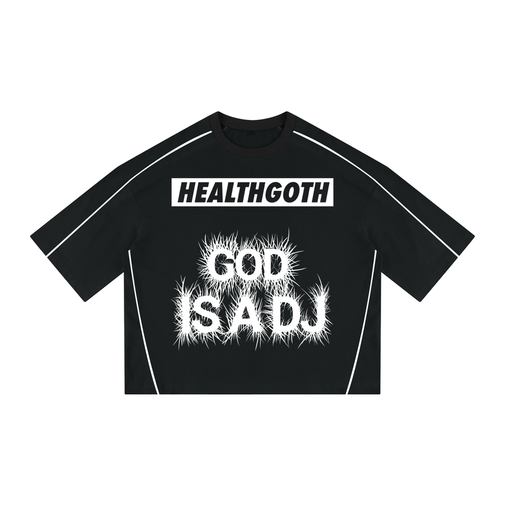 Heath Goth Unisex Heavyweight Boxy Piping T-Shirt