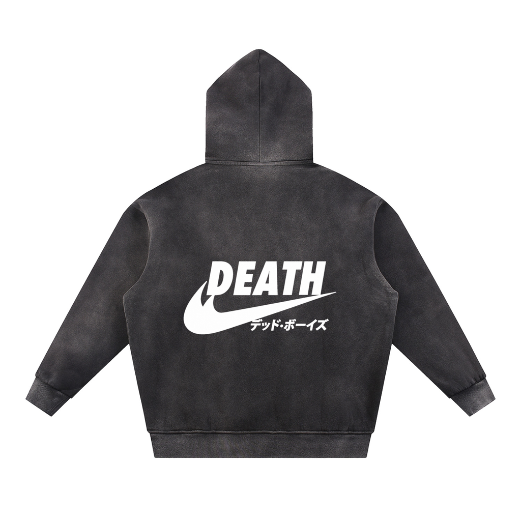 Health Goth Sun Fade Contrast Tape Fleece Hoodie